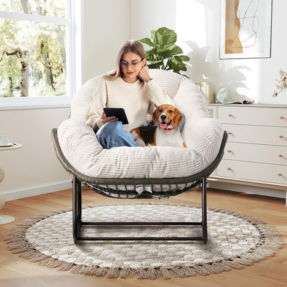 Ultimate Comfort: Sink Into Our Plush Papasan Rocker